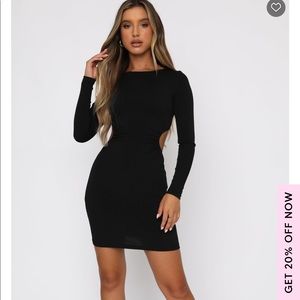 White fox boutique black long sleeve dress!!